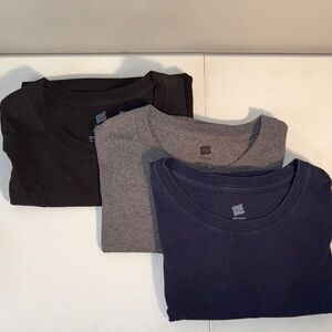 Hanes Men's Premium Size XXL Charcoal, Black & Blue 3 Piece Sleeveless Tank Top